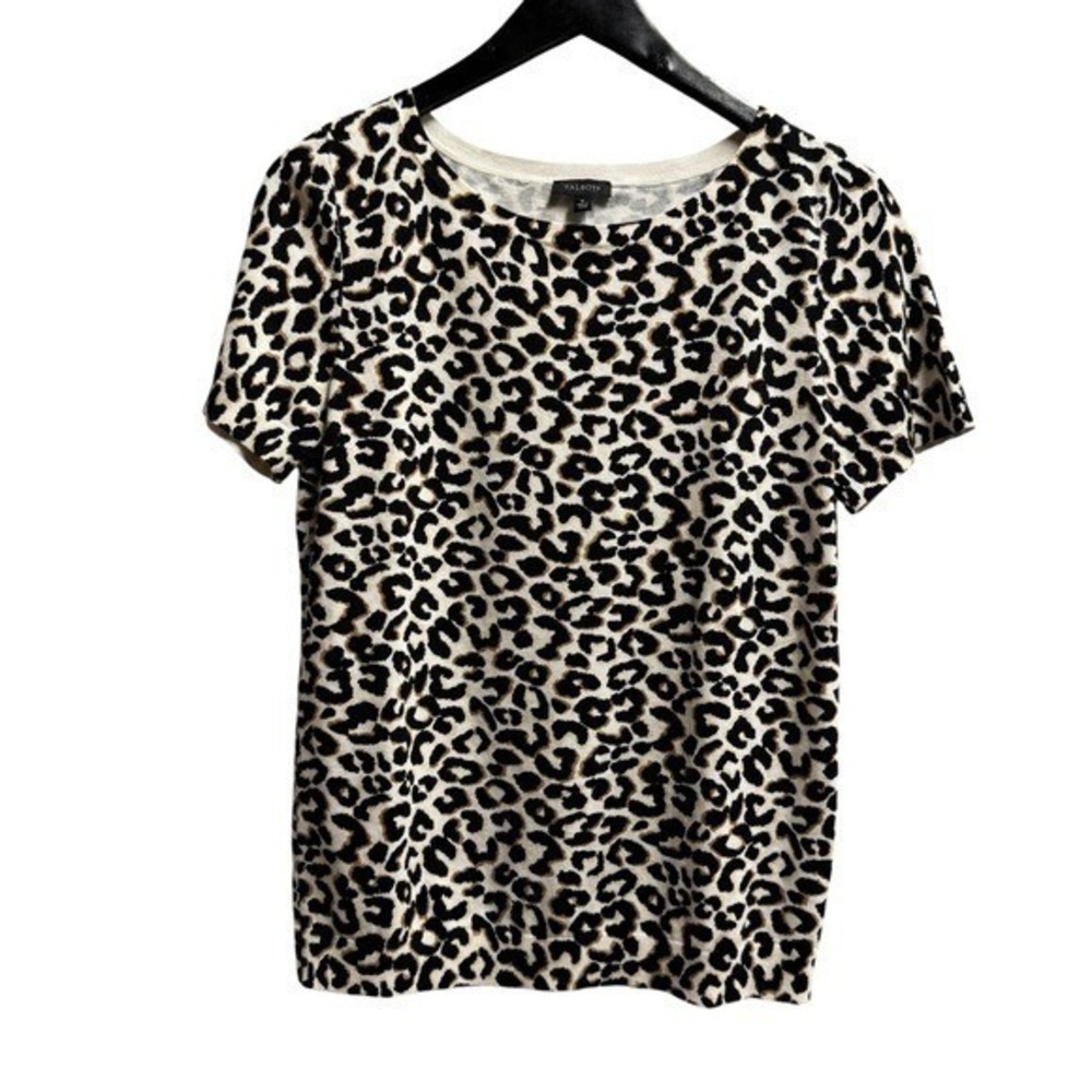 Talbots Leopard Cheetah Print Knit Top Small NWT Animal Rockstar Indie Sleaze